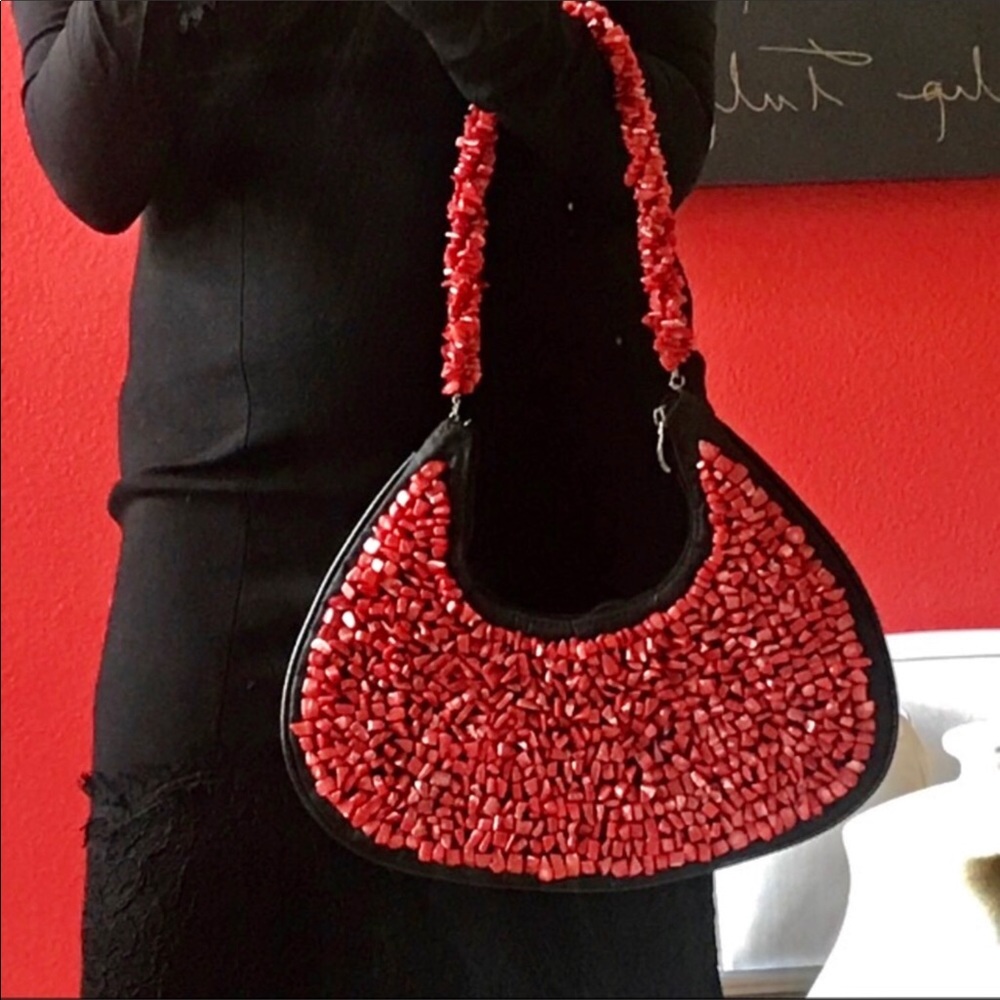 NEW JJ Marquin Coral Artisan Handbag